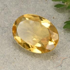 Citrino Dorato medio-chiaro naturale da 4.47 ct, Ovale, VVS-VS