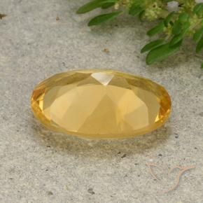 Citrino Dorato medio-chiaro naturale da 4.47 ct, Ovale, VVS-VS