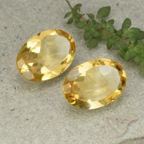 Gemme di Citrino Dorato medio-chiaro naturale da 9.53 ct, Ovale, VVS-VS