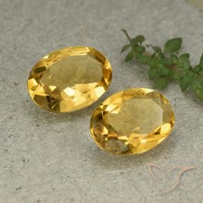 Gemme di Citrino Dorato medio-chiaro naturale da 9.32 ct, Ovale, VVS-VS