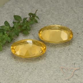 Gemme di Citrino Dorato medio-chiaro naturale da 9.32 ct, Ovale, VVS-VS