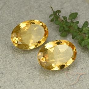 Gemme di Citrino Dorato medio-chiaro naturale da 9.40 ct, Ovale, VVS-VS