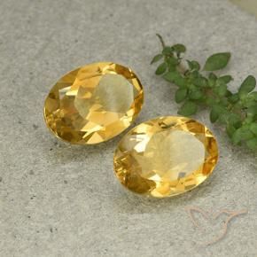 Gemme di Citrino Dorato medio-chiaro naturale da 9.63 ct, Ovale, VVS-VS