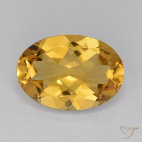 5.55ct Naturale Arancio Dorato Profondo Citrino, Ovale, VVS-VS