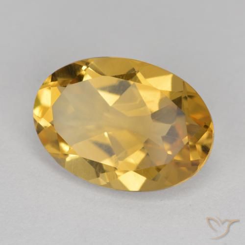 Citrino Arancio Dorato Profondo naturale da 5.55 ct, Ovale, VVS-VS