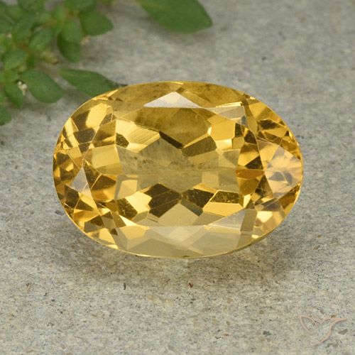 6.40ct Naturale Dorato medio-chiaro Citrino, Ovale, VVS