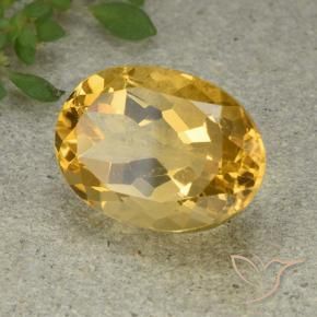 Citrino Dorato medio-chiaro naturale da 6.40 ct, Ovale, VVS