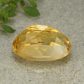 Citrino Dorato medio-chiaro naturale da 6.40 ct, Ovale, VVS