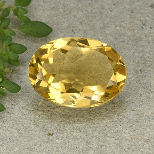 5.06ct Naturale Dorato medio-chiaro Citrino, Ovale, VVS-VS