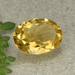 Citrino Dorato medio-chiaro naturale da 5.06 ct, Ovale, VVS-VS