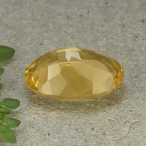 Citrino Dorato medio-chiaro naturale da 5.06 ct, Ovale, VVS-VS
