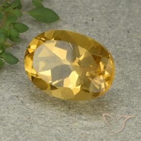 Citrino Dorato naturale da 6.19 ct, Ovale, VVS