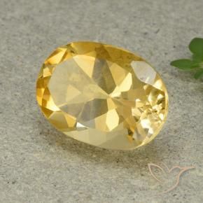 Citrino Arancio dorato naturale da 5.43 ct, Ovale, VVS-VS