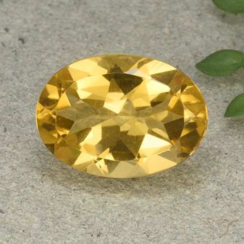5.43ct Naturale Arancio dorato Citrino, Ovale, VVS-VS