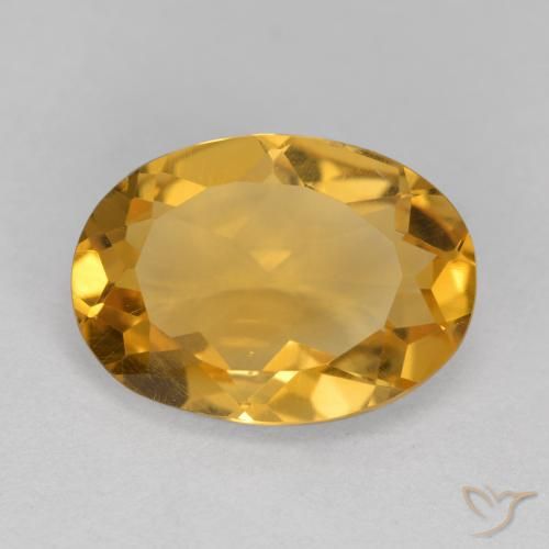 4.68ct Naturale Arancio Dorato Profondo Citrino, Ovale, VVS-VS