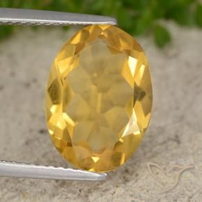 Citrino Dorato scuro naturale da 3.91 ct, Ovale, VVS-VS