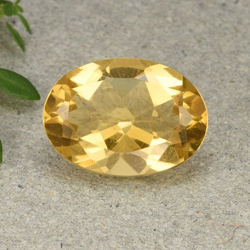 4.46ct Naturale Dorato medio-chiaro Citrino, Ovale, VVS-VS
