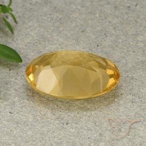 Citrino Dorato medio-chiaro naturale da 4.46 ct, Ovale, VVS-VS