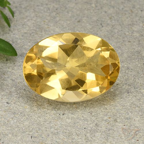 5.00ct Naturale Arancio dorato Citrino, Ovale, VVS-VS