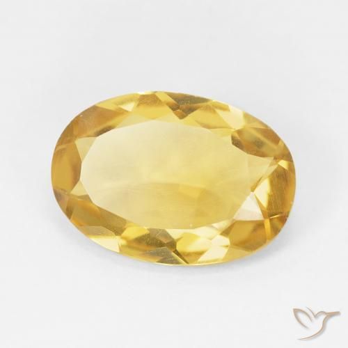 Citrino Dorato naturale da 4.37 ct, Ovale, VVS-VS