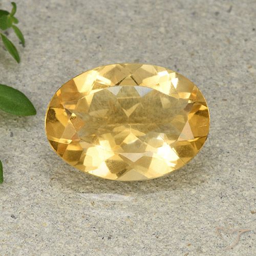 4.41ct Naturale Arancio dorato Citrino, Ovale, VVS-VS