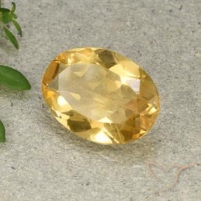 Citrino Arancio dorato naturale da 4.41 ct, Ovale, VVS-VS