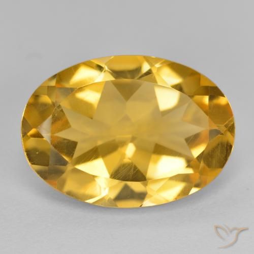 5.08ct Naturale Arancio Dorato Profondo Citrino, Ovale, VVS-VS