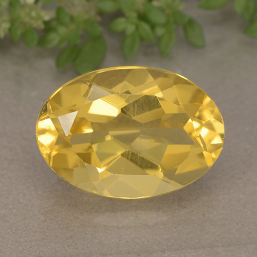 Citrino naturale giallo da 5,55 ct, taglio ovale, VVS-VS