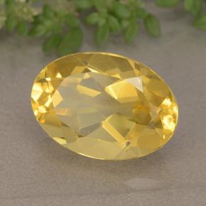 Citrino naturale giallo da 5,55 ct, taglio ovale, VVS-VS