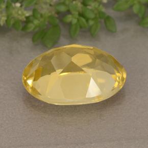 Citrino naturale giallo da 5,55 ct, taglio ovale, VVS-VS
