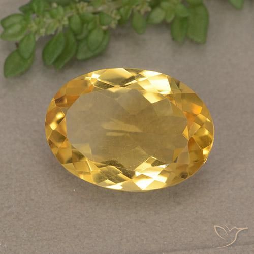 Citrino Dorato scuro naturale da 4.89 ct, Ovale, VVS-VS