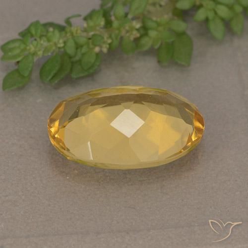 Citrino Dorato scuro naturale da 4.89 ct, Ovale, VVS-VS