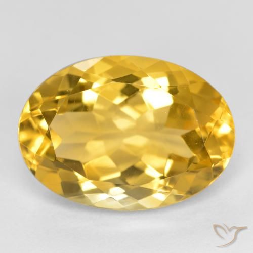 5.37ct Naturale Dorato medio Citrino, Ovale, VVS