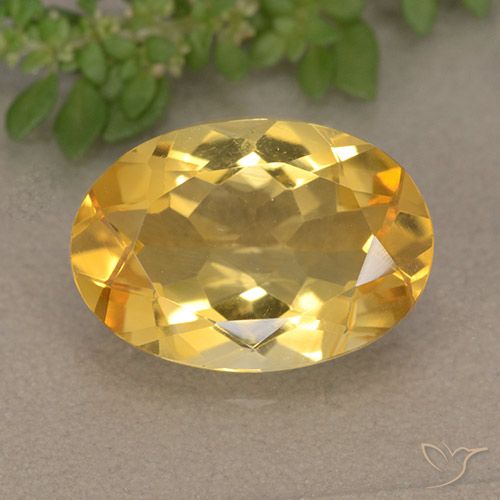 4.38ct Naturale Arancio dorato Citrino, Ovale, VVS
