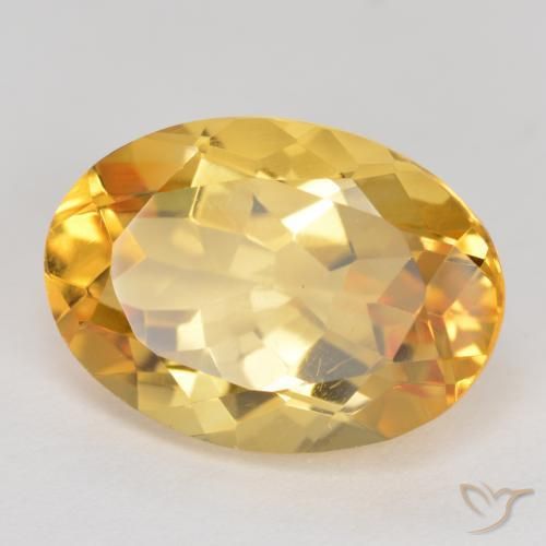 Citrino Arancio Dorato Profondo naturale da 5.42 ct, Ovale, VVS
