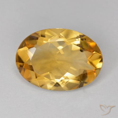 4.19ct Naturale Arancio dorato Citrino, Ovale, VVS-VS