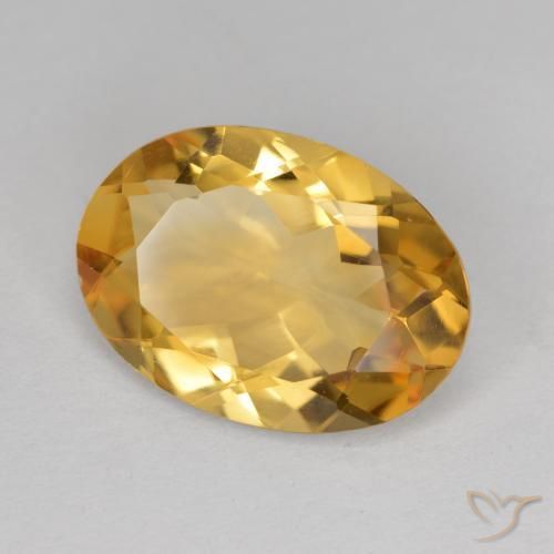 Citrino Arancio dorato naturale da 4.19 ct, Ovale, VVS-VS