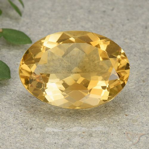 5.44ct Naturale Dorato medio Citrino, Ovale, VVS-VS