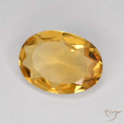 Citrino Arancio Dorato Profondo naturale da 4.01 ct, Ovale, VVS-VS
