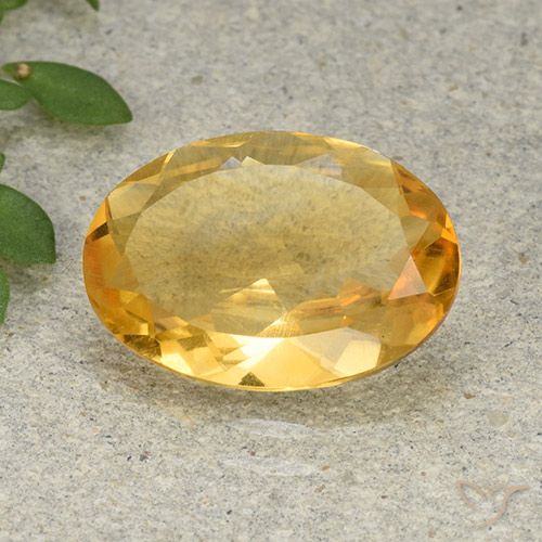 3.95ct Naturale Arancio dorato Citrino, Ovale, VVS-VS