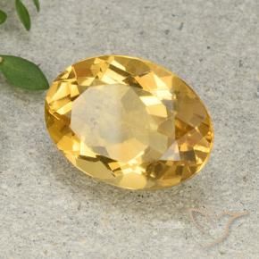 Citrino Dorato medio-chiaro naturale da 5.30 ct, Ovale, VVS-VS