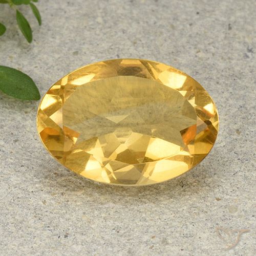 4.52ct Naturale Dorato medio-scuro Citrino, Ovale, VVS-VS