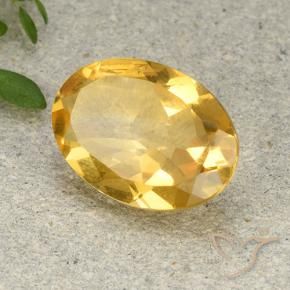 Citrino Dorato medio-scuro naturale da 4.52 ct, Ovale, VVS-VS