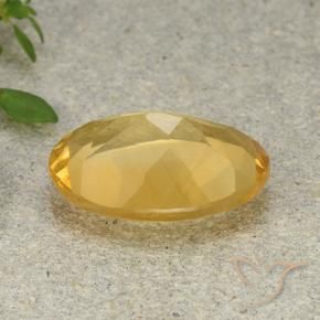 Citrino Dorato medio-scuro naturale da 4.52 ct, Ovale, VVS-VS
