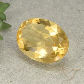 Citrino Dorato naturale da 4.38 ct, Ovale, VVS-VS