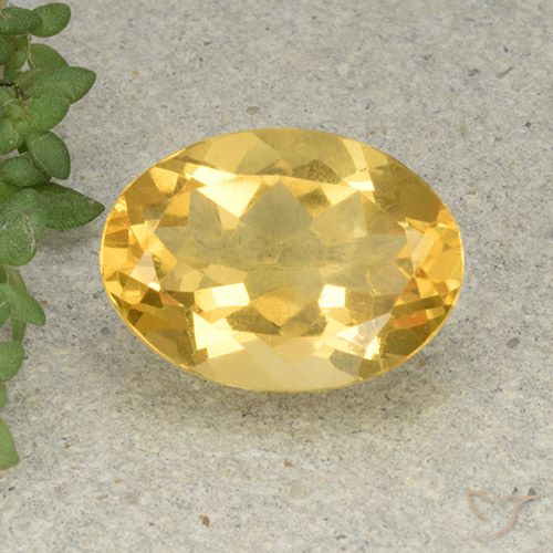 5.55ct Naturale Dorato medio Citrino, Ovale, VVS-VS