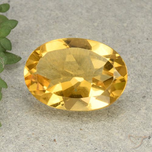 5.21ct Naturale Arancio dorato Citrino, Ovale, VVS-VS