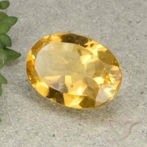 Citrino Arancio dorato naturale da 5.21 ct, Ovale, VVS-VS
