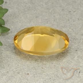 Citrino Arancio dorato naturale da 5.21 ct, Ovale, VVS-VS