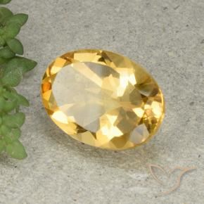 Citrino Arancio dorato naturale da 5.07 ct, Ovale, VVS-VS